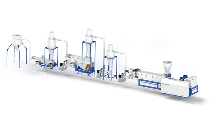PVC粉末共混錐形雙螺桿擠出造粒機(jī)